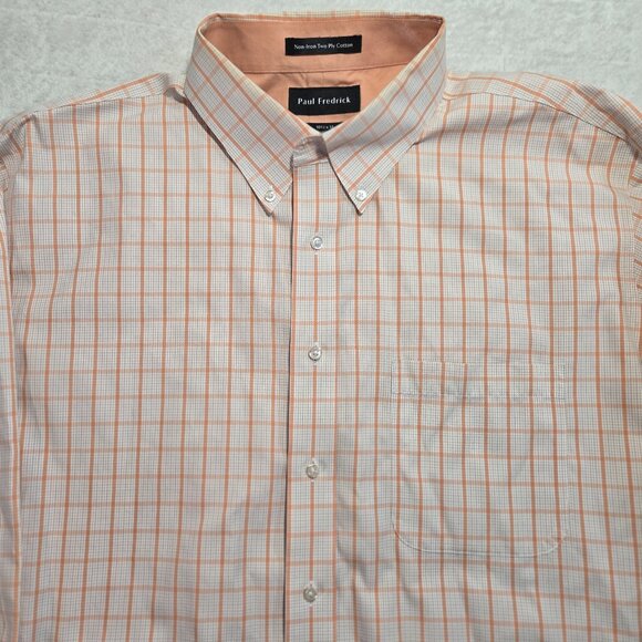 Paul Fredrick Other - Paul Fredrick Shirt Mens18 1/2 -34 Classic Fit Non Iron Dress Button Down Plaid